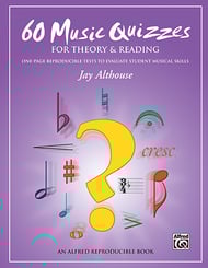 cover 60 Music Quizzes for Theory & Reading Reproducible Book